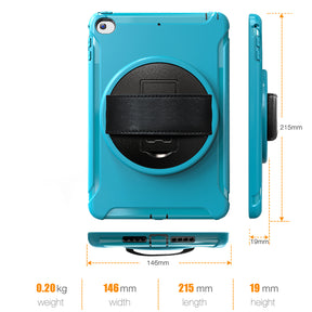 Spider Man 3-Layer Multi-Function Case Hand Strap Tablet Shell 7.9 inch For iPad Mini 4/5-Light Blue