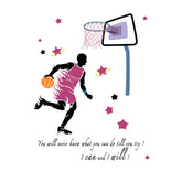 Basketball Players Wall Stickers Star Decals for Kids Room Home Decoration