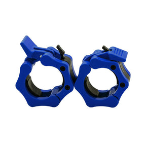Pair of Olympic Barbell Clip Professional Barbell Plate Lock Collar Clip for 5CM Lever-Blue