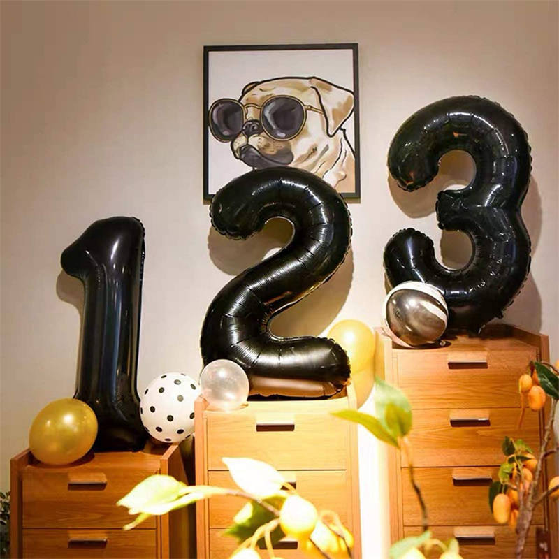 Number Balloons Giant Jumbo Number Foil Mylar Balloons for Birthday and Anniversary Decorations -Silver