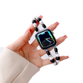 Fashion Beaded Watch Strap Bracelet Replacement for Apple Watch-6