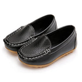 Casual Toddler Flat Shoes Boys Girls Soft Slippery Loafers-Black