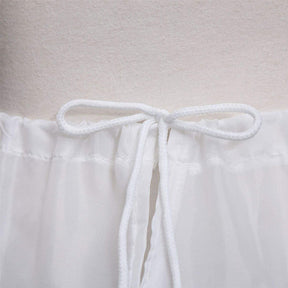 Girls 3 Hoops Petticoat Full Slip Flower Girl Crinoline Skirt Ball Gowns-White