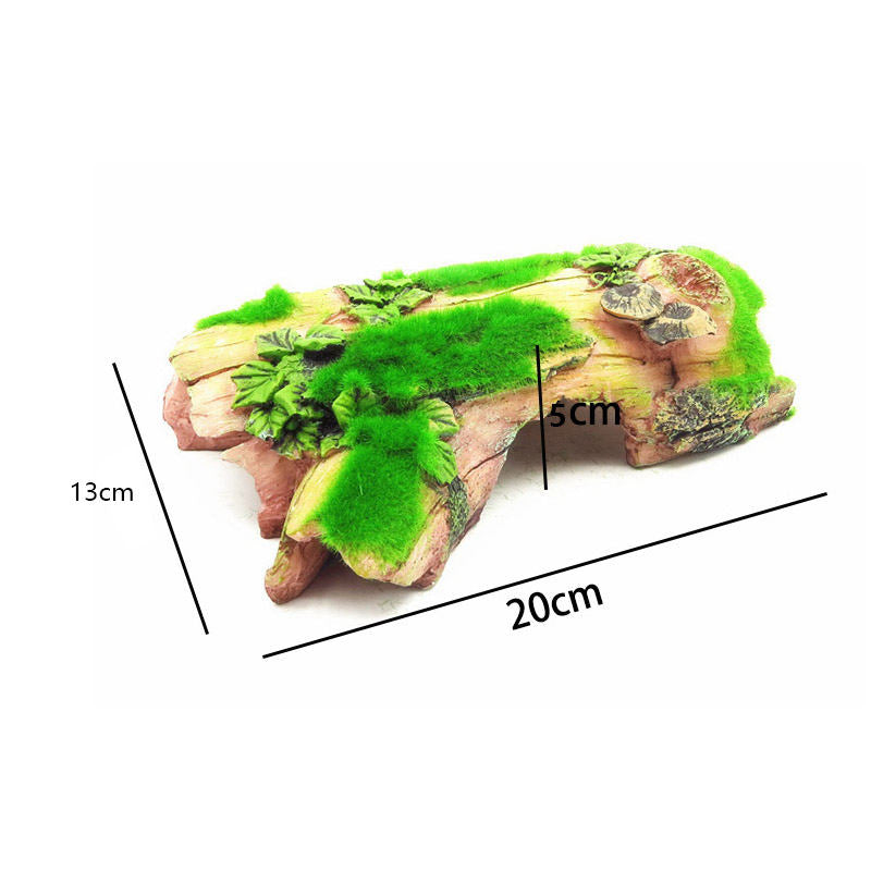 Reptile Resin Wood Aquarium Cave Decor for Fish Shrimp-B