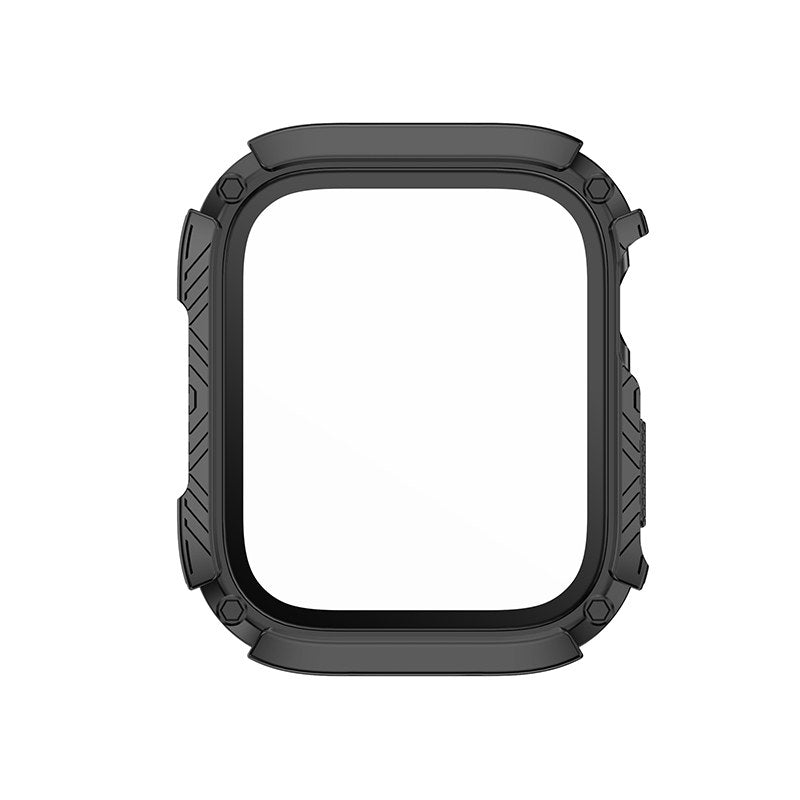 Waterproof iWatch Case PC Screen Protector for Apple Watch Series 7/8-Black