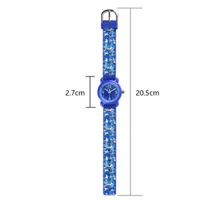 Kids Silicone Camouflage Watches 3D Cartoon Military Watches-Blue