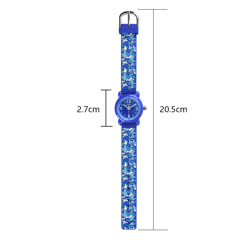 Kids Silicone Camouflage Watches 3D Cartoon Military Watches-Blue