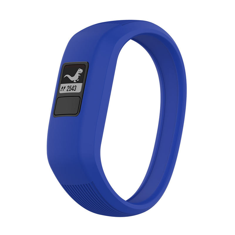 Soft Silicone Replacement Watchband for Garmin Vivofit JR Band for Kids Women Men-Dark Blue