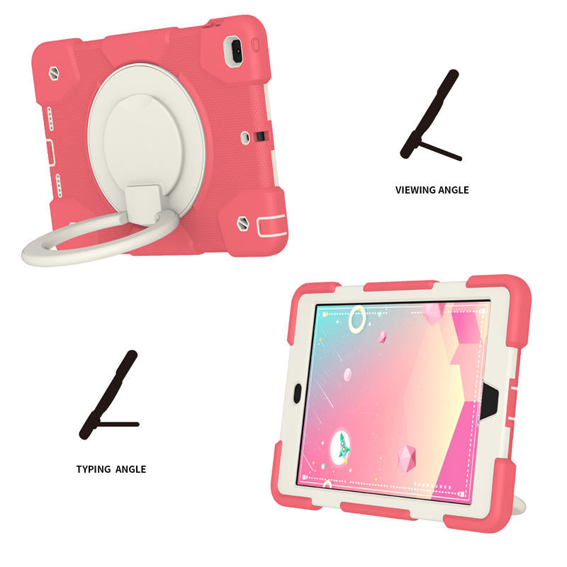 iPad Case For iPad 9.7/Air 2 with 360¡ãSwivel Stand-Begonia Red