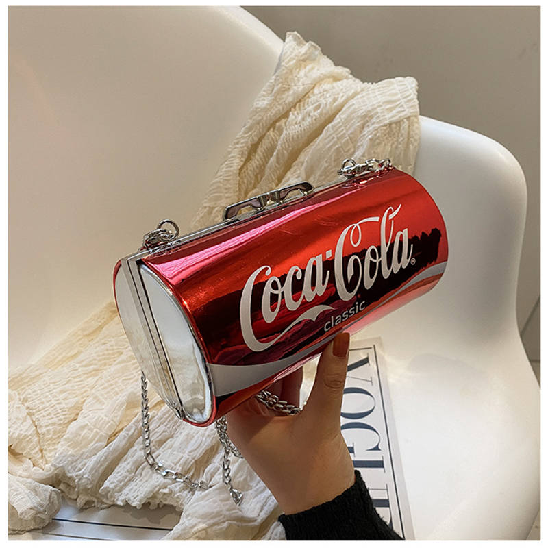 Womens Coca-Cola Cans Shape One Shoulder Messenger Bag-Red