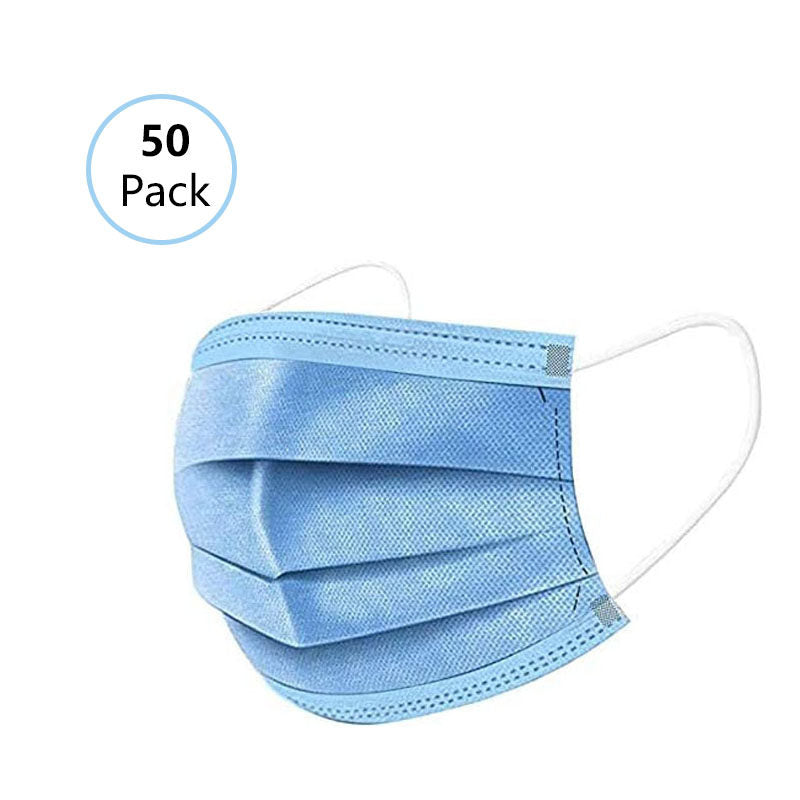 50Pcs Disposable Face Masks For Kids-Blue