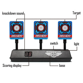 Kids Electronic 3 Shooting Target Auto Reset for Toy Gun