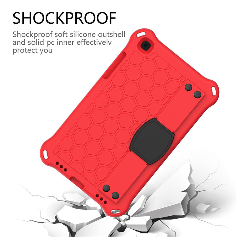 Hive SamSung Tab A 8.0 T380/T385/T387/T377/T330 Tablet Case Durable Stand Cover With Shoulder Strap-RedBlack