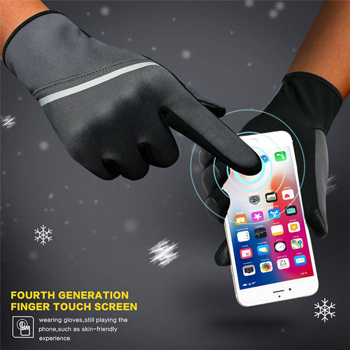 Winter Gloves Men Women Touchscreen Running Gloves Cold Weather Work Gloves -Gray104