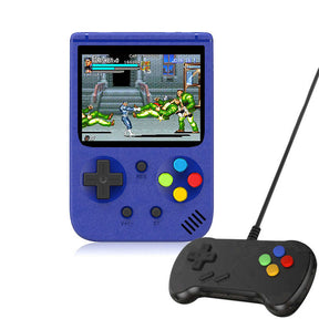 500 in 1 Classic Handheld Game Console 3.0 Screen Supports TV Connection & Two Players-Blue