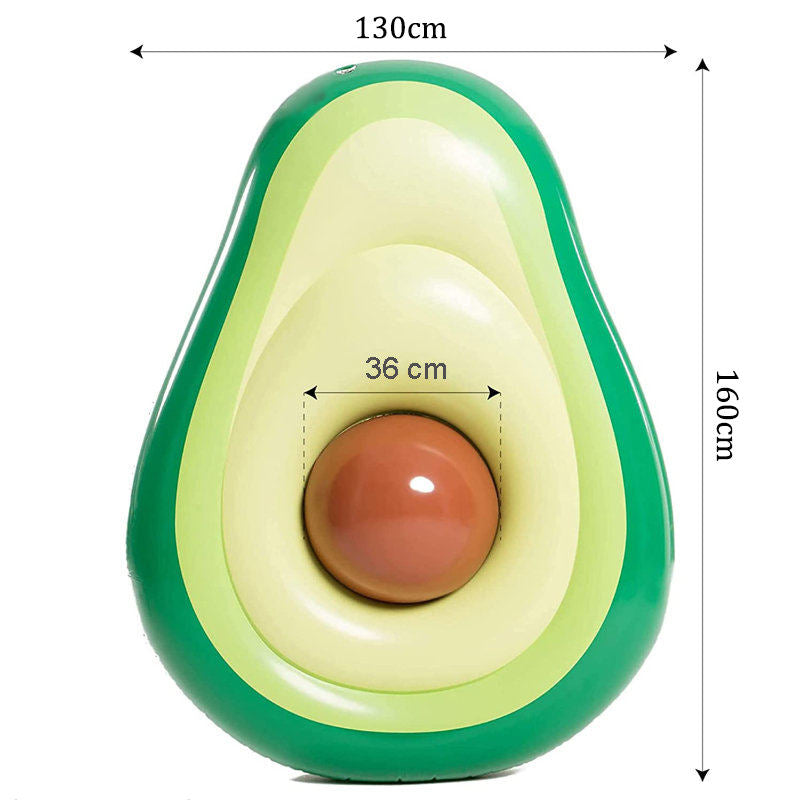 Inflatable Avocado Pool Float with Ball for Kids Adult Summer Beach Toys