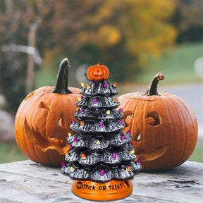 Glowing Resin Halloween Tree with Built-in LED for Indoor Decoration