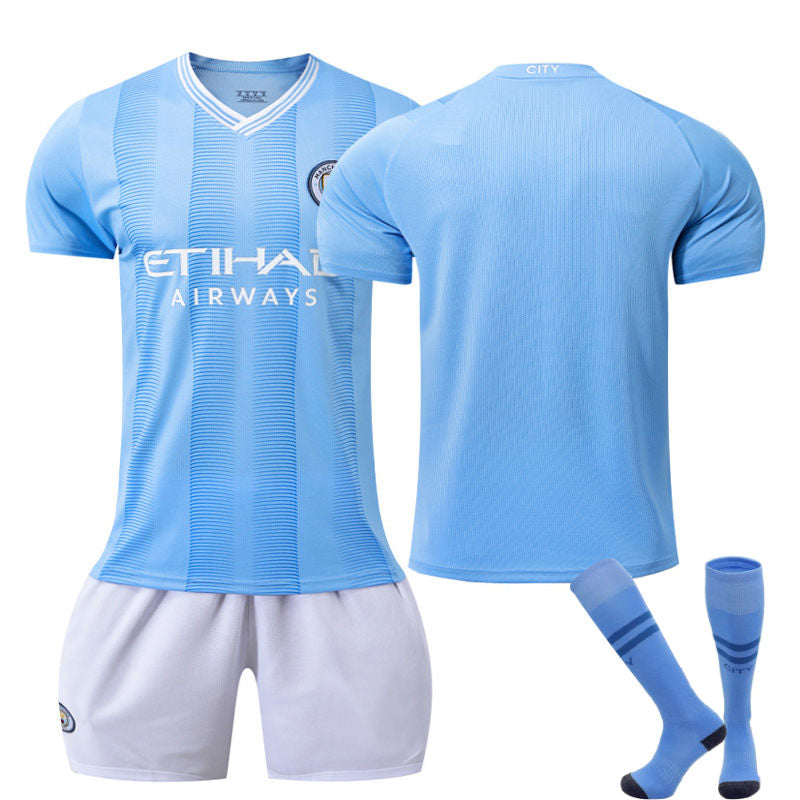 Manchester City Home WS Jersey for Kids Adults 3 Pcs Outfits