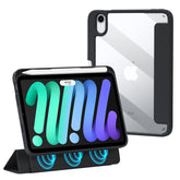 Transparent Magnetic Removable Cover For iPad 10th 2022 10.9 Ultra Slim Smart Case-Black