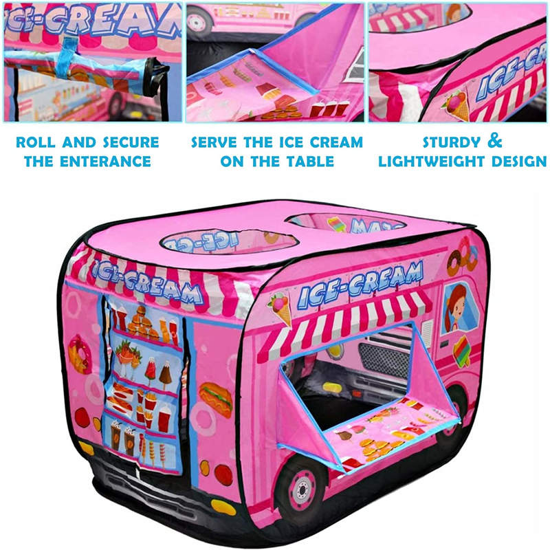 Kids Pop Up Play Tent Foldable for Indoor and Outdoor-IceCream Truck