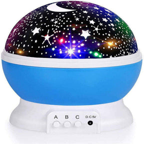 Star Night Light for Kids Nebula Star Projector 360 Degree Rotation 4 LED Bulbs 9 Light Color Changing with USB Cable Romantic Gifts-Blue