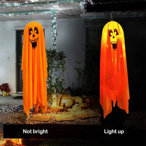 4 Packs Halloween Decorations Hanging Ghost Lights Scary String Lights for Yard Lawn Scenes Party