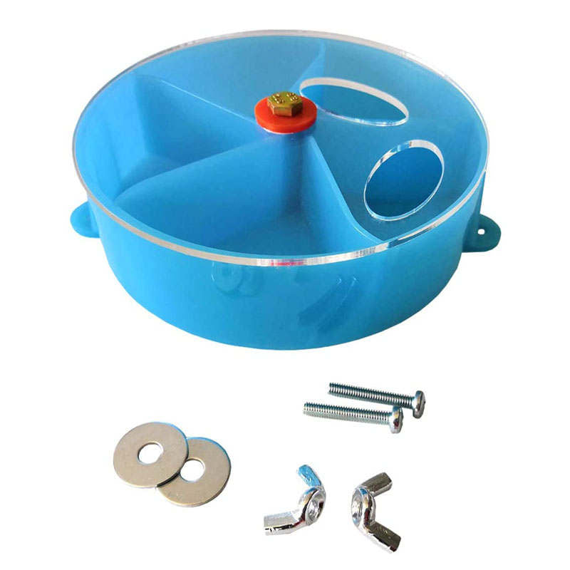 Bird Foraging System Wheel Seed Food Ball Spinning Training Toy-Blue