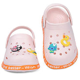 Childrens Clogs Boys Girls Soft Sandals Lightweight Non-Slip Shoes-Pink