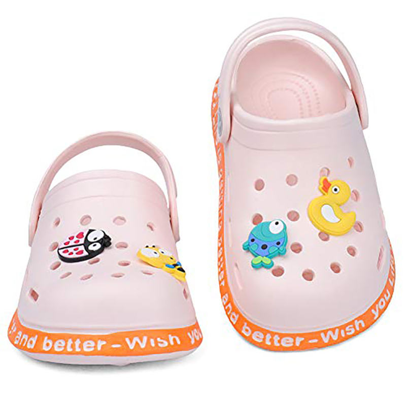 Childrens Clogs Boys Girls Soft Sandals Lightweight Non-Slip Shoes-Pink