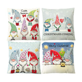 4Pcs Christmas Gnome Pillow Covers 45 x 45cm Home Decor Gift-Set1