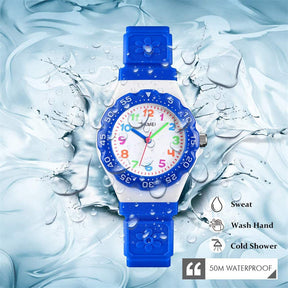 Kids Waterproof Quartz Watch Fashion Watch-Blue