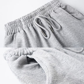 Girls Joggers Long Pants Pockets Outdoor Casual Wide Leg Pants with Drawstring Knitting-Gray