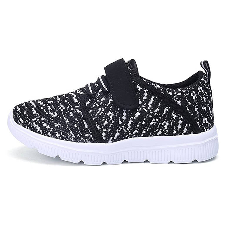 Kids Lightweight Breathable Running Sneakers Sport Casual Shoes for Boys Girls-Black