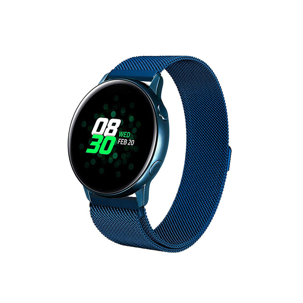 Metal Mesh Watch Bands With Steel Magnetic Absorption Loop For Samsung Galaxy Watch 42/46mm Gear S3 Frontier/Classic(Blue)