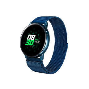 Metal Mesh Watch Bands With Steel Magnetic Absorption Loop For Samsung Galaxy Watch 42/46mm Gear S3 Frontier/Classic(Blue)