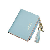Women Small Wallet RFID Bifold Compact Wallet-Blue