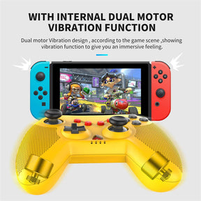 Wireless Controller Gamepad Joystick Double Shock 6-Axis Gyro for Switch/PC