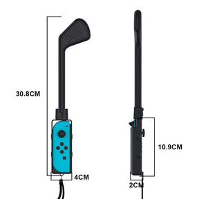 2Pcs Sports Game Golf Culb for Switch Joy-Con Controller-Black