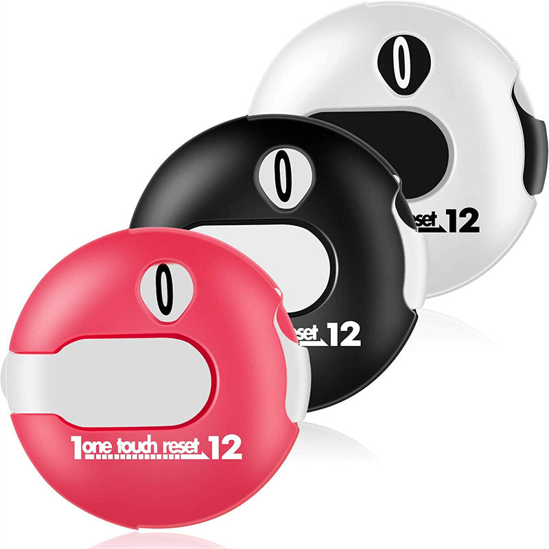 3 Pieces Mini Golf Stroke Counter Scoring Keeper up to 12 Shot Score for Golf Accessories
