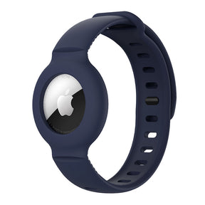 Apple Airtags Watch Strap Silicone Protective Sleeve-MidnightBlue