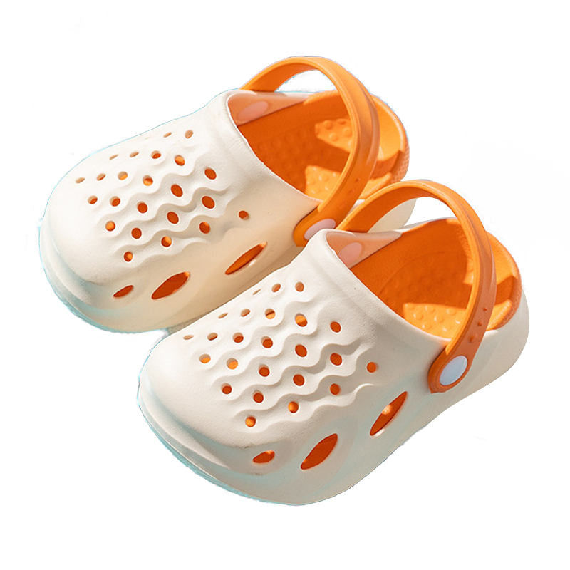 Toddler Boys Girls Clogs Lightweight Garden Slipper Non-Slip-Orange