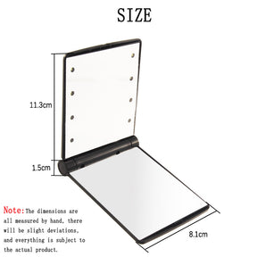 Home & LivingPortable LED Lighted Travel Makeup Mirror-Black