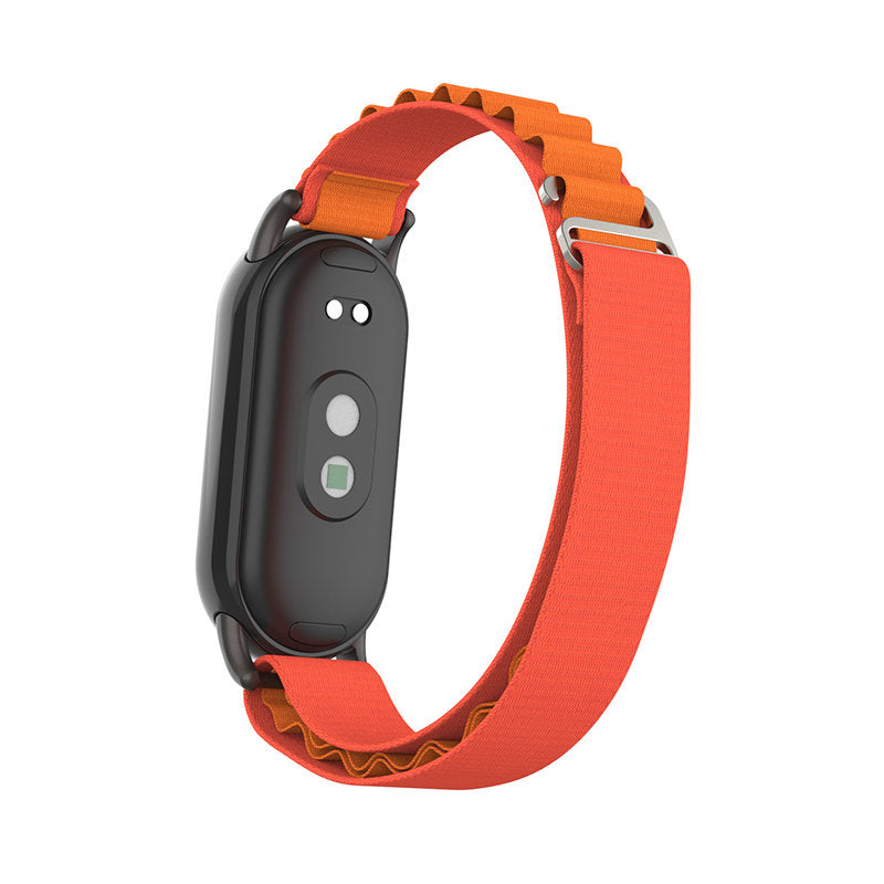 Nylon Sports Strap with Adjustable Metal G-hook for Mi 8 Watch-Orange B