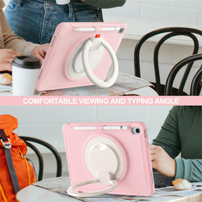 Tablet Case For iPad 10th Full Body Protection with 360¡ã Stand Portable-Pink