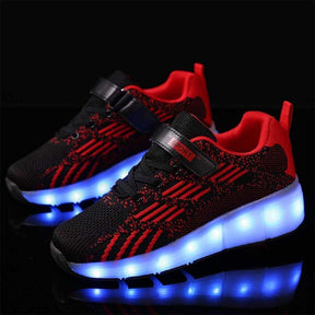 Kids LED Rechargeable Roller Skate Shoes with Single Wheel