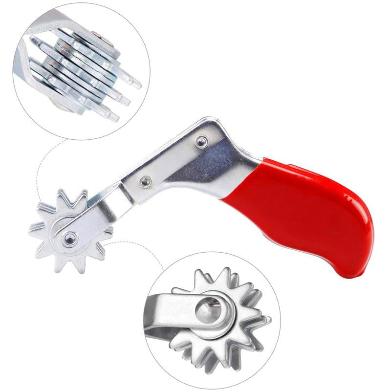 Car Polishing Pad Conditioning Brush and Polishing Spur Tool Set-Red