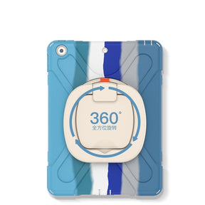 B-OnePiece Tablet Case+Neck Strap For Samsung Galaxy Tab A 10.1 T510/T515 2019-Colorful&Blue