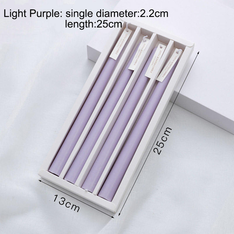 Essential Oil Purple and Lavender Scented Pillar Candle Chrismas Candles Gift for Friends