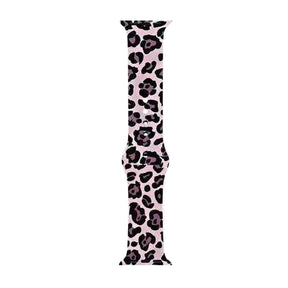 Color Printing Silicone Watch Band For Apple Watch SE/6/5/4/3/2/1(Pink Leopard)