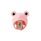 Plush Frog Hat Cap Frog Ears Costume Halloween Animal Hats Cosplay Party Costume Accessories for Kids Adults -Pink